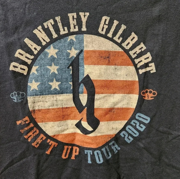 Brantley Gilbert Fire't Up Tour 2020 Concert Tshirt - Picture 5 of 7